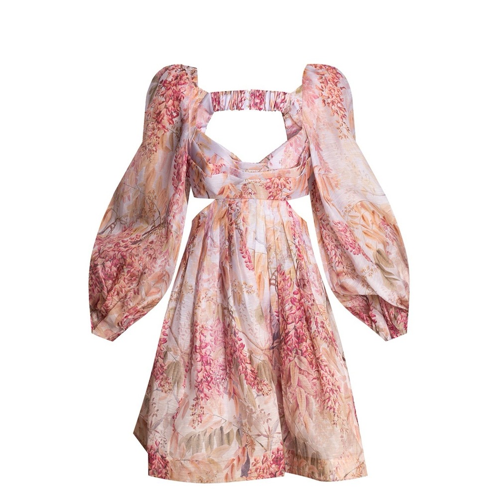 Zimmermann Botanica Bralette Mini Dress Size 2 US 8 Milettia Floral NWT